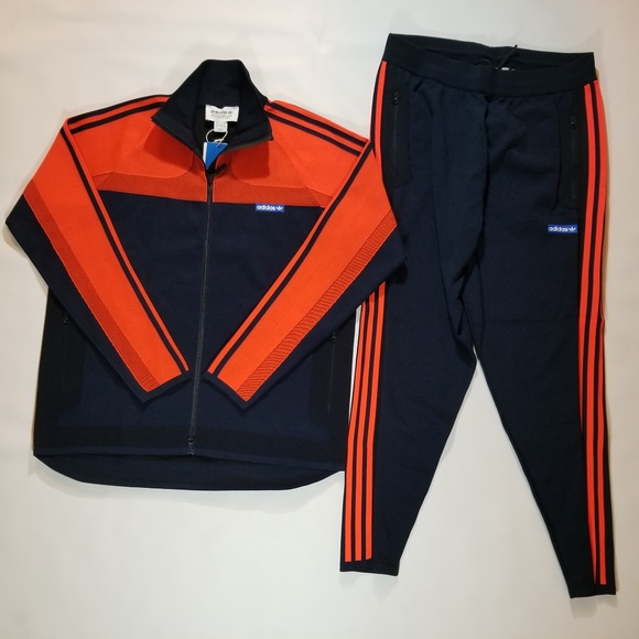 blue and orange adidas track jacket